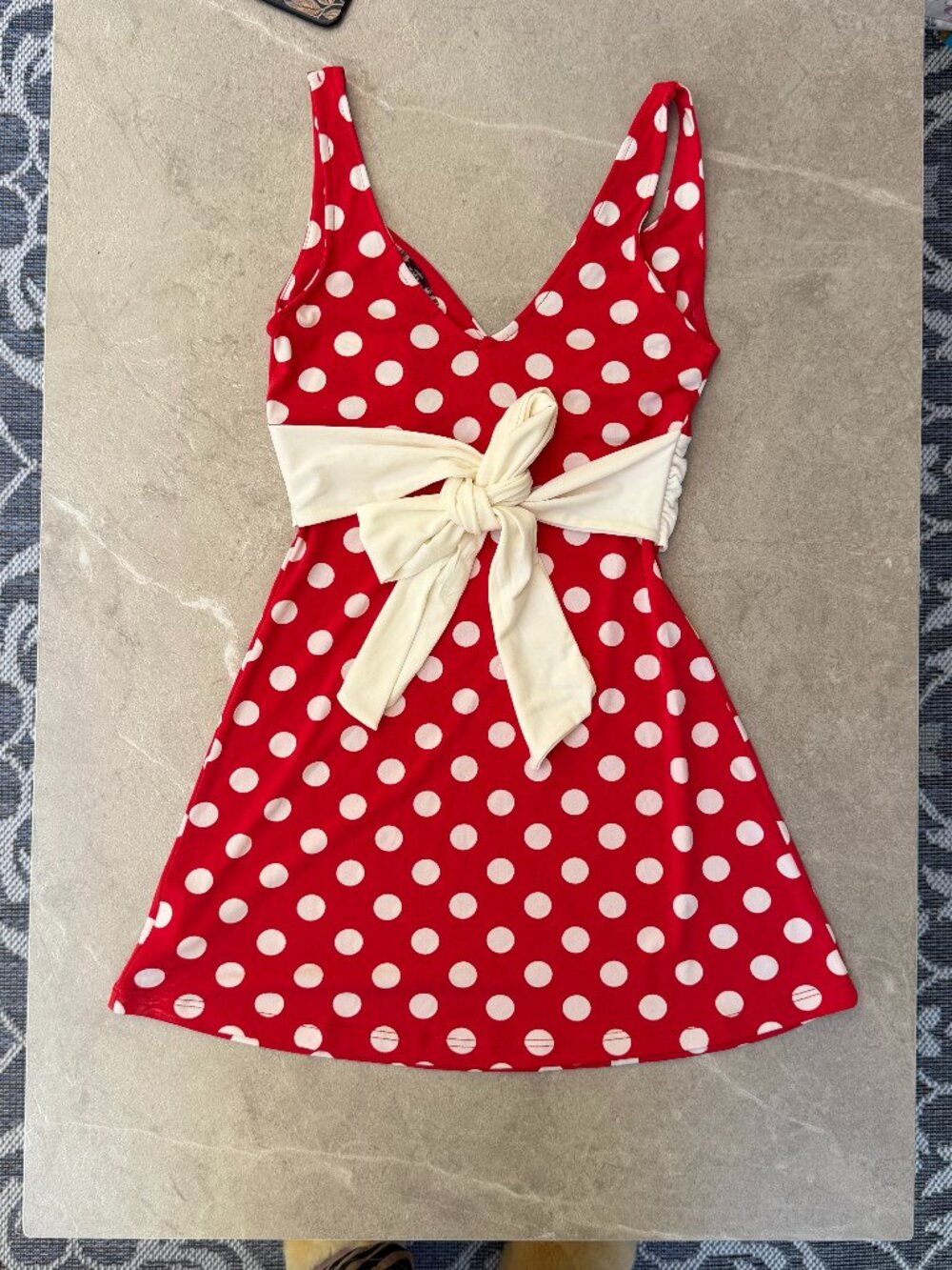 Vintage Y2K Retro Polka Dot Mini DressForever 21 Dead Stock NWT - Picture 2 of 6